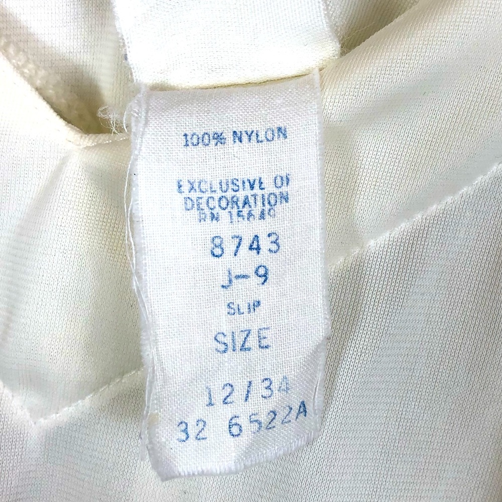 Vintage Mary Barron Pullover Full Slip Off White S - Picture 10 of 13